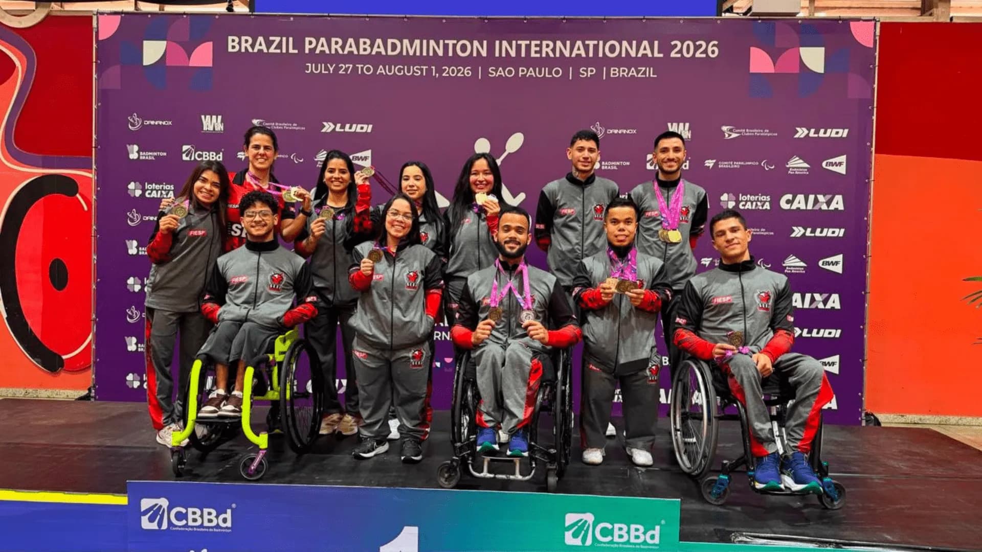 BADMINTON DE PRESIDENTE PRUDENTE CONQUISTA 15 MEDALHAS NO BRAZIL PARABADMINTON INTERNATIONAL 2026