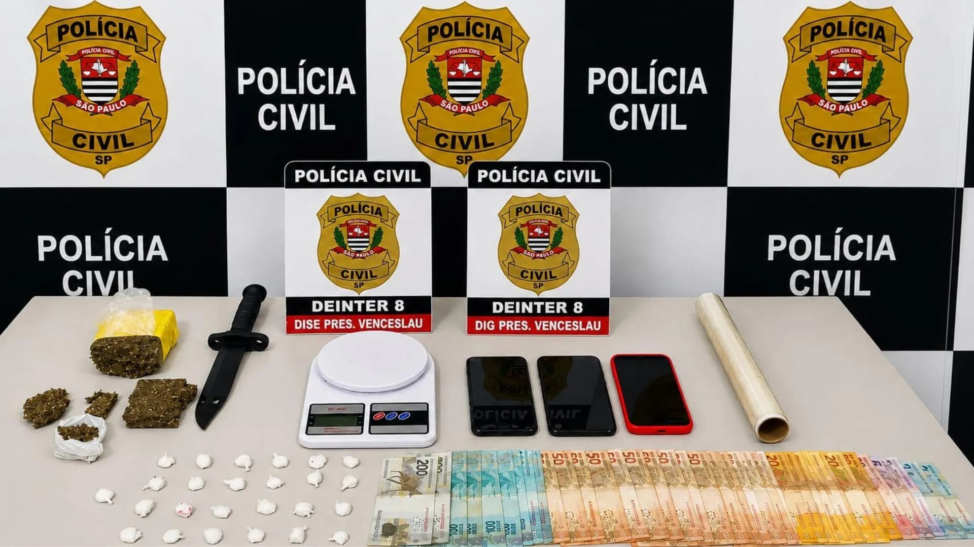 JOVEM DE 22 ANOS É PRESO POR TRÁFICO DE DROGAS NO CENTRO DE PRESIDENTE VENCESLAU
