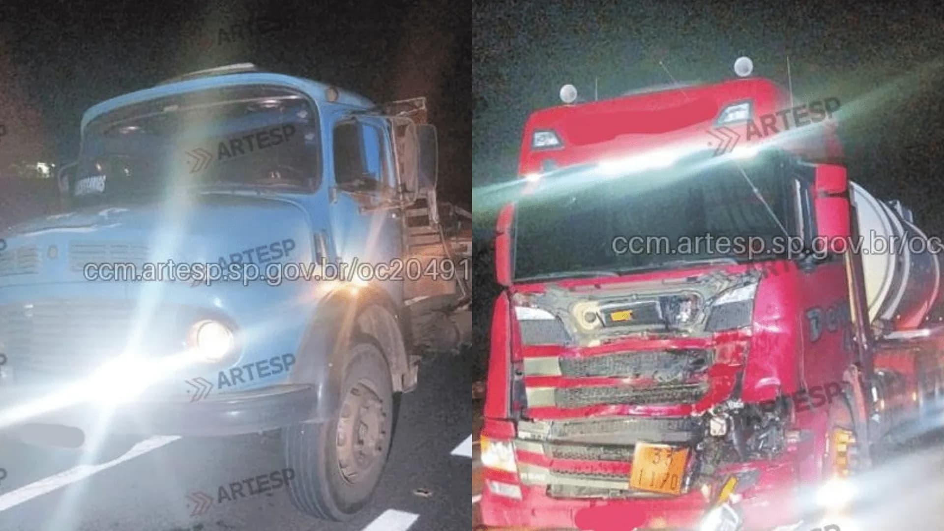 COLISÃO TRASEIRA ENTRE CARRETA E CAMINHÃO DEIXA UM FERIDO NA RODOVIA RAPOSO TAVARES, EM ÁLVARES MACHADO