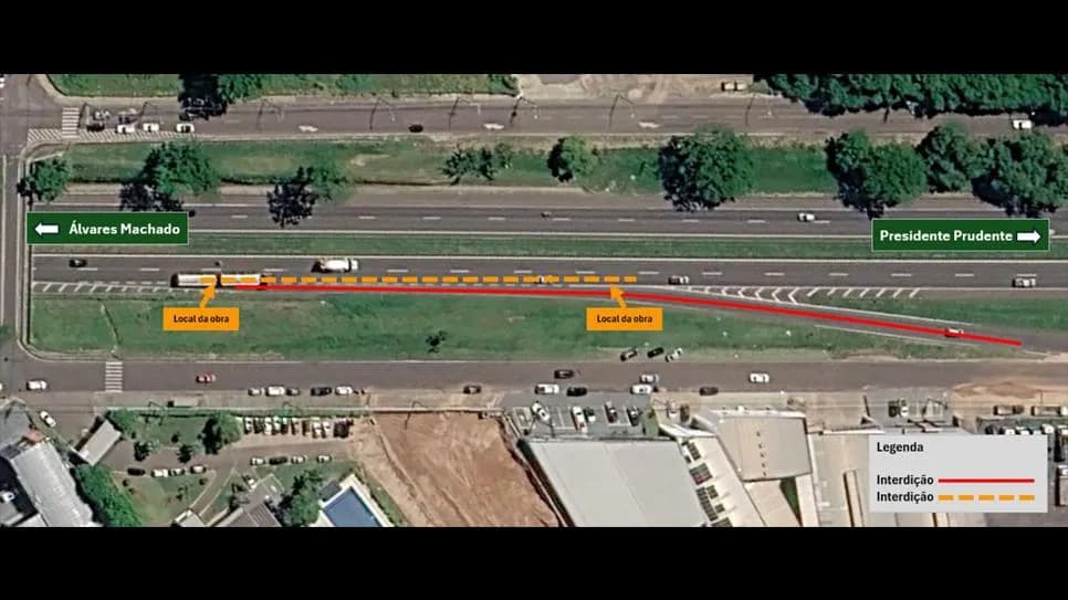MANUTENÇÃO NA RAPOSO TAVARES INTERDITA ALÇA DE ACESSO À AVENIDA JOAQUIM CONSTANTINO NESTA SEGUNDA-FEIRA